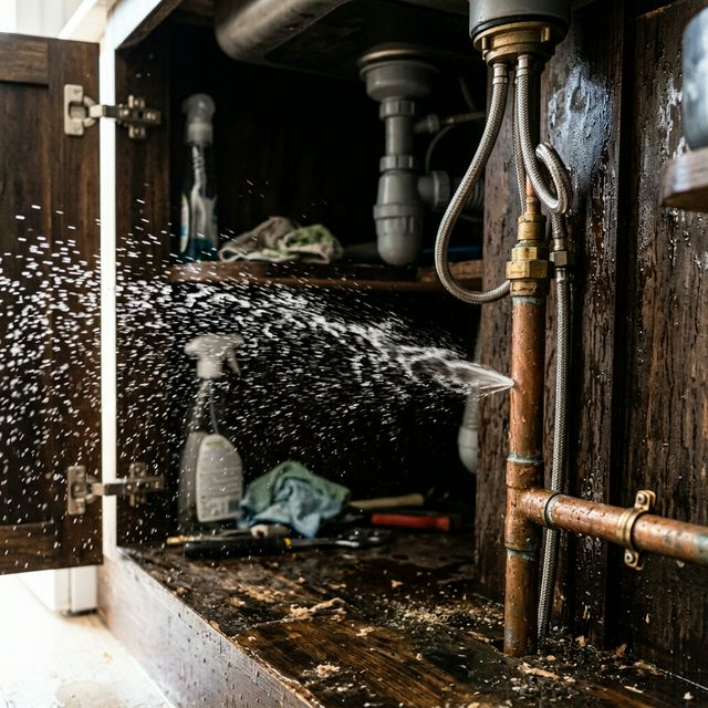 Fontanería - Reparación fuga tubería principal